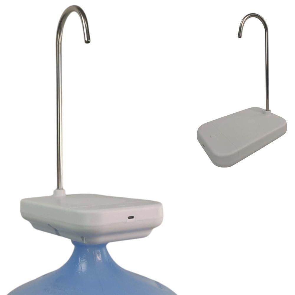 Bomba Eletrica Agua Bebedouro Usb Bateria Galão Garrafão Recarregavel Automatico Com Suporte