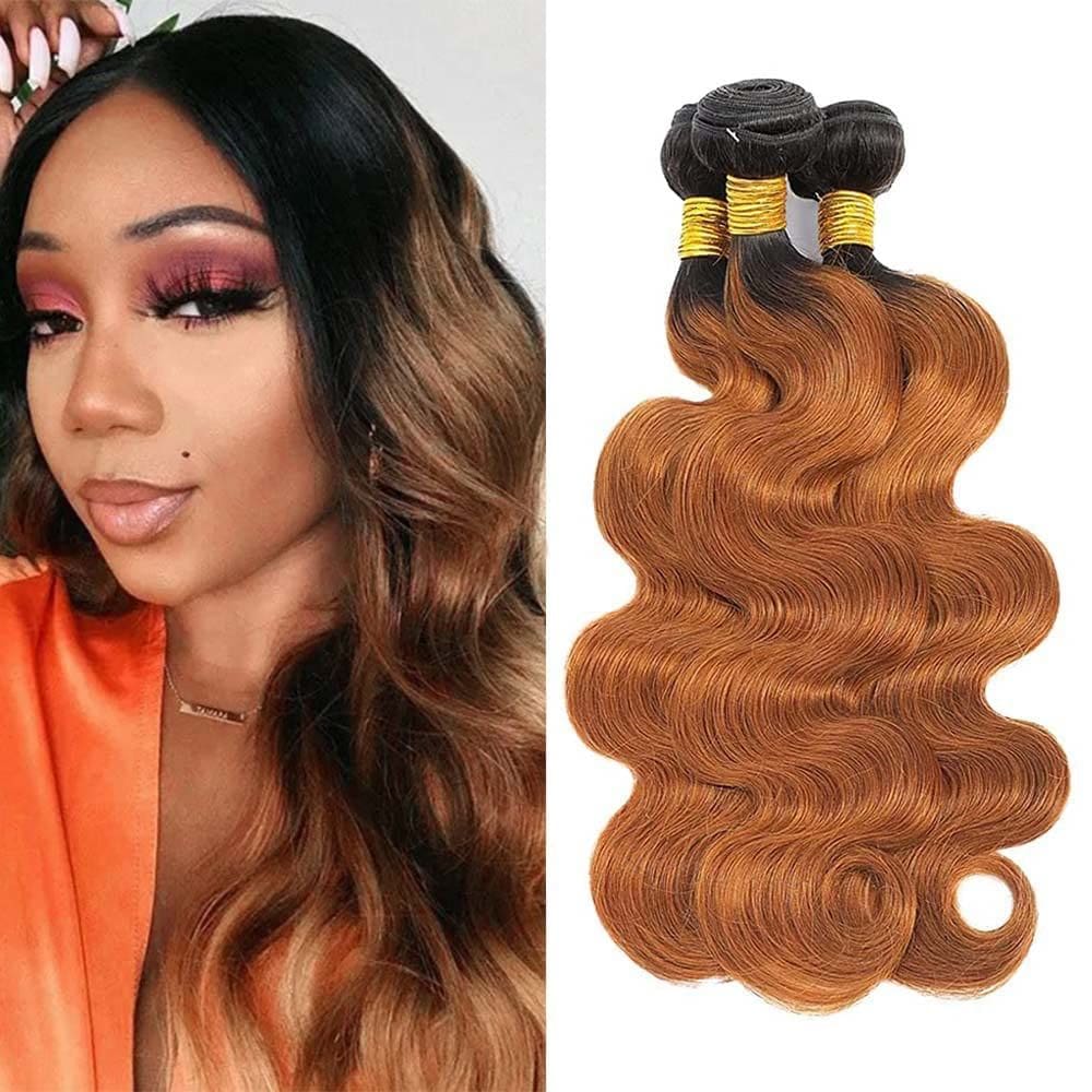 Pacotes de cabelo MAMART Ombre Brown Body Wave 50-60cm Brazilian