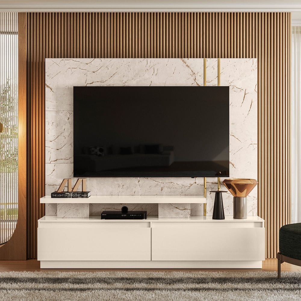 Home Theater New Apolo Calacata Off White Madetec