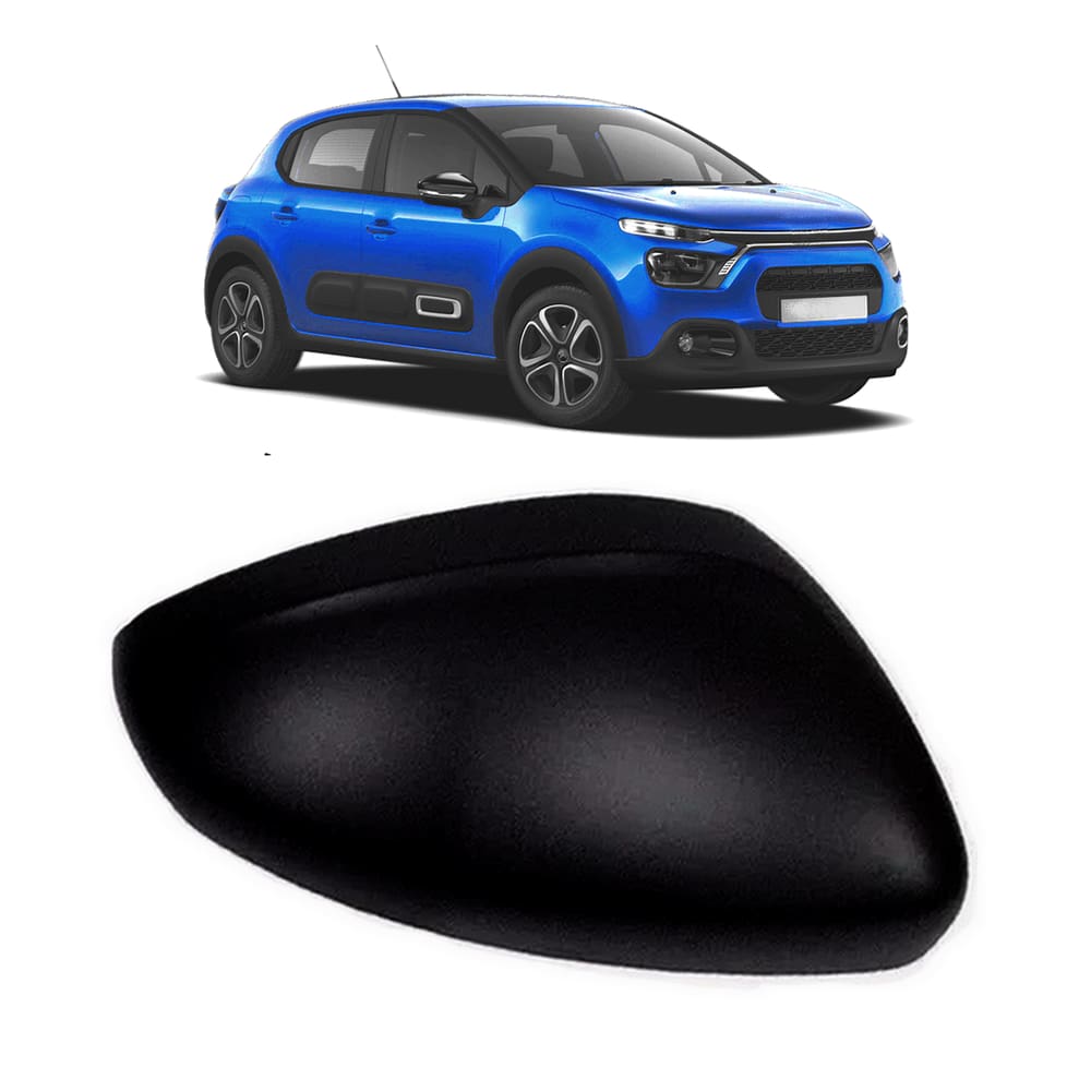 Capa Retrovisor Texturizada p/ Peugeot 208 / 2008 / C4 Cactus / C3 2022 /.. passageiro EB994