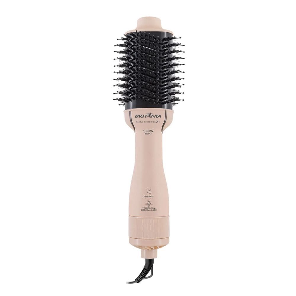 Escova Secadora Britânia Soft 4 Em 1 1300W Bivolt BEC07R