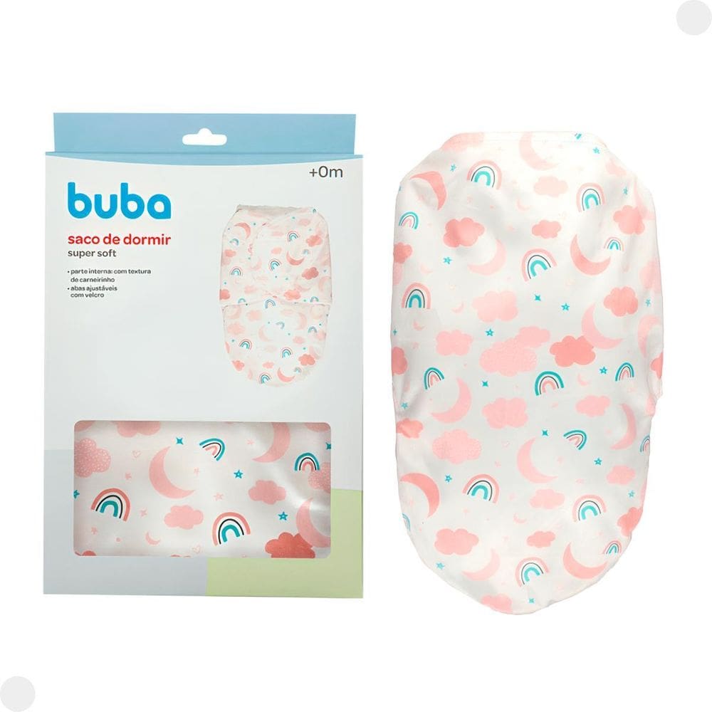 Saco De Dormir Para Bebês Soft Com Estampa Rosa 18800 - Buba