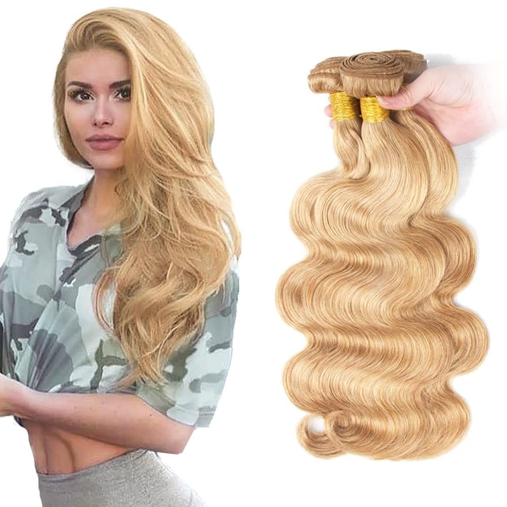 Pacotes de cabelo humano Poirewa P27/613 Highlight Blonde 50g