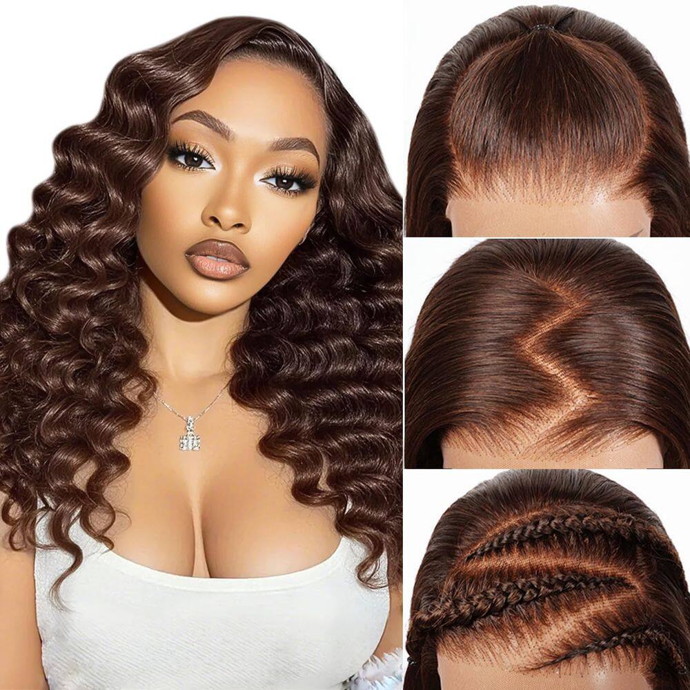 Peruca litmisr Brown Curly Bob 35 cm Cabelo humano 180% de densidade
