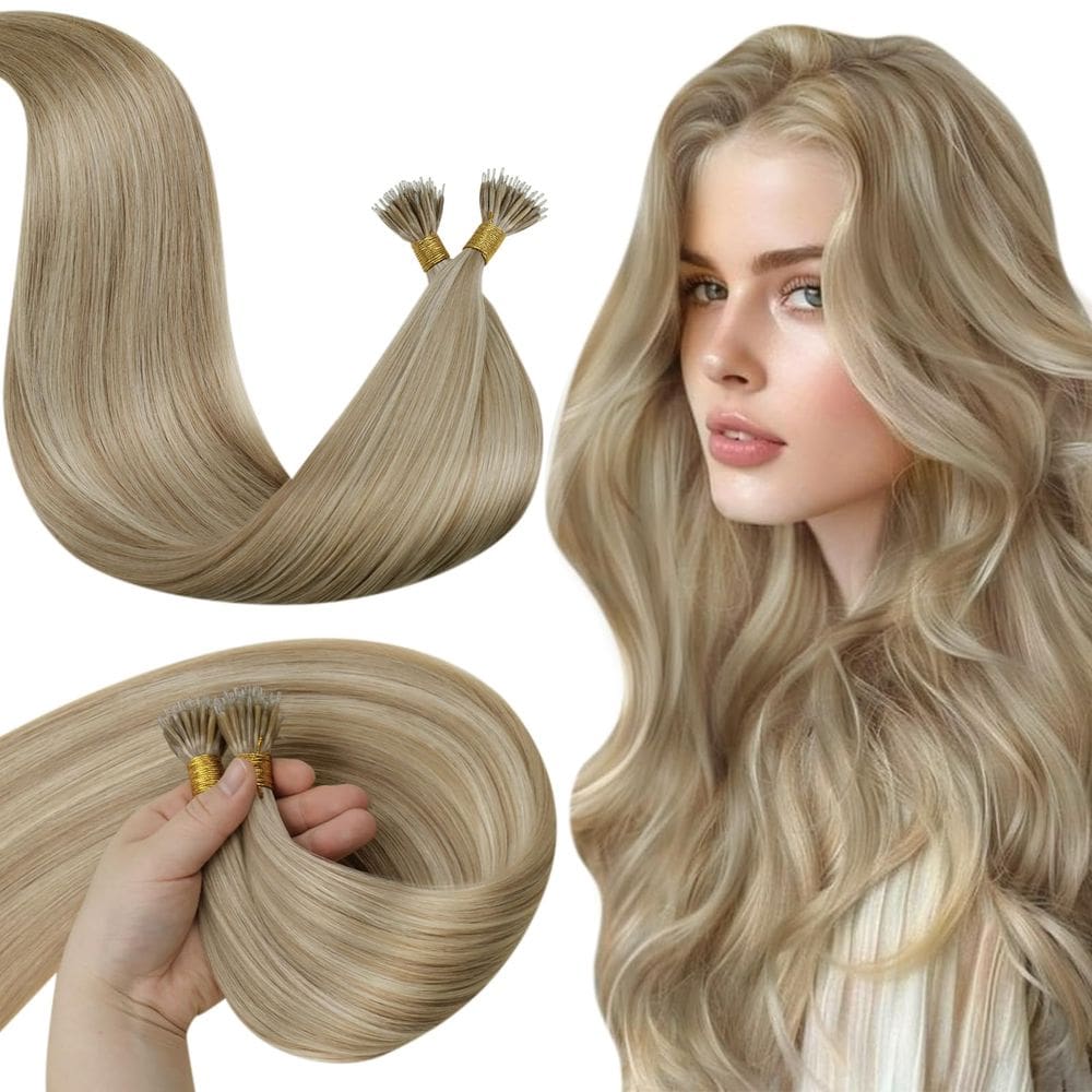 Extensões de cabelo Nano Ring LaAvoo Highlight Blonde 50g