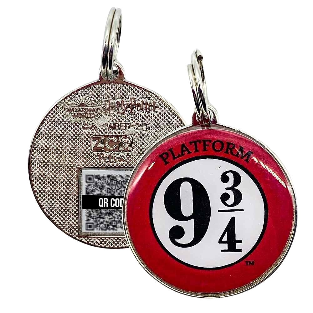 Plataforma 9 3/4 PetCode Pingente De Identificação De Metal Para Coleira C/ QR Code Oficial W.B.