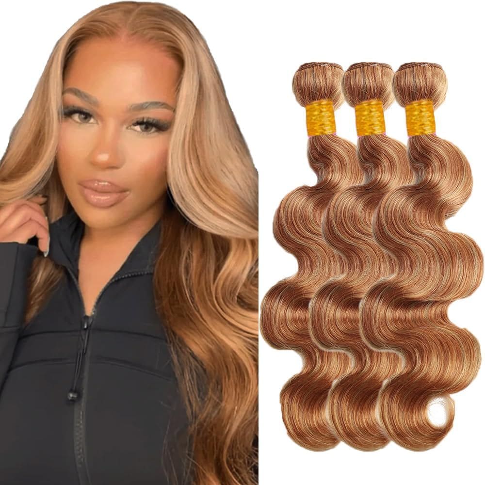 Pacotes de cabelo HuxoWax Highlight Body Wave P27/30 40-50cm 3 pacotes
