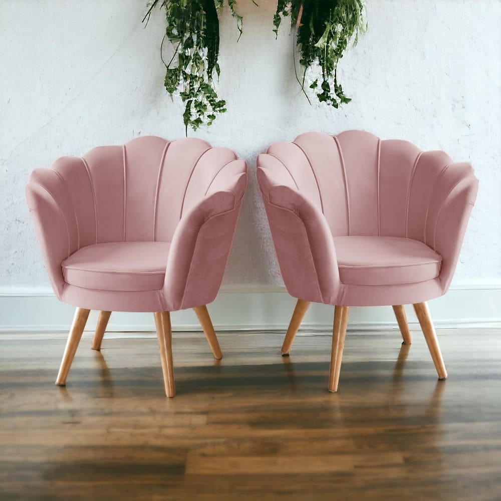 Kit 2 Poltrona Pétala Decorativa Quarto Escritório Pé Palito