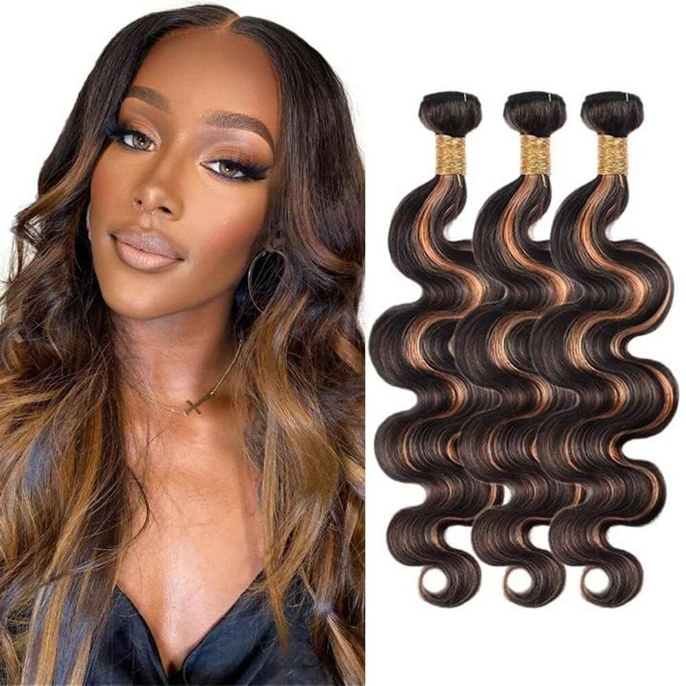 Extensões de cabelo DiexRlamx Ombre Body Wave 3 pacotes de 30 cm