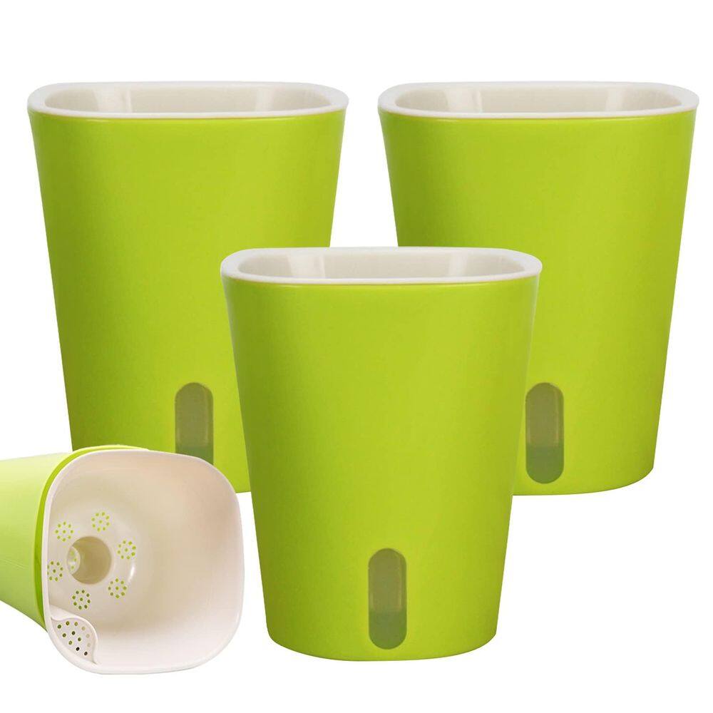 Vasos autoirrigáveis TCBWFY para plantas de interior, 9 polegadas, 3 conjuntos