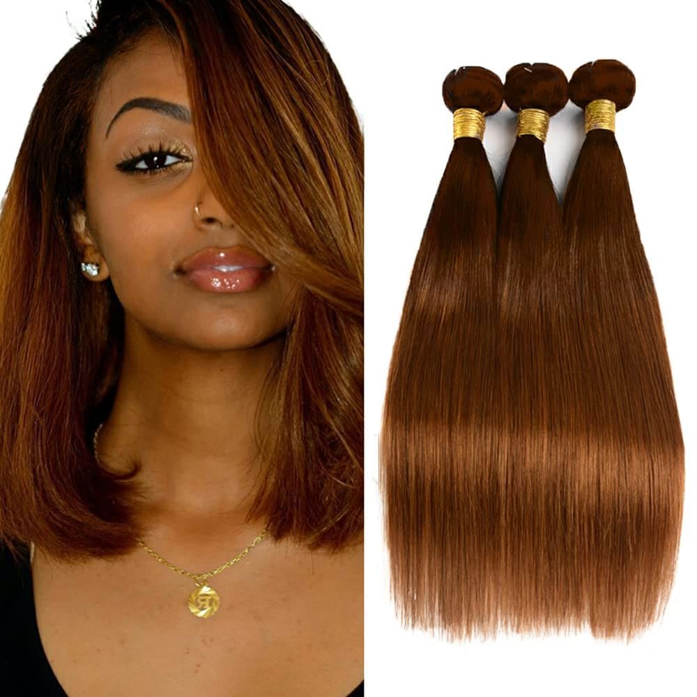Pacotes de cabelo DiexRlamx Brown Straight 18 polegadas 300g 8A