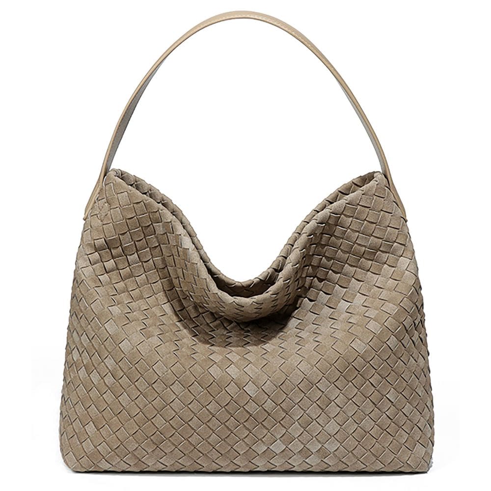 Bolsa de ombro Molodo Woven Suede para mulheres, elegantes viagens de trabalho