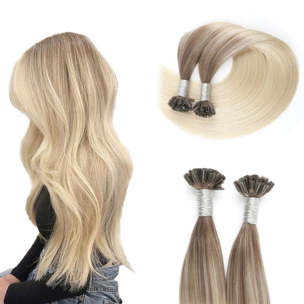 Extensões de cabelo ABH AMAZINGBEAUTY HAIR U Tip Remy Balayage