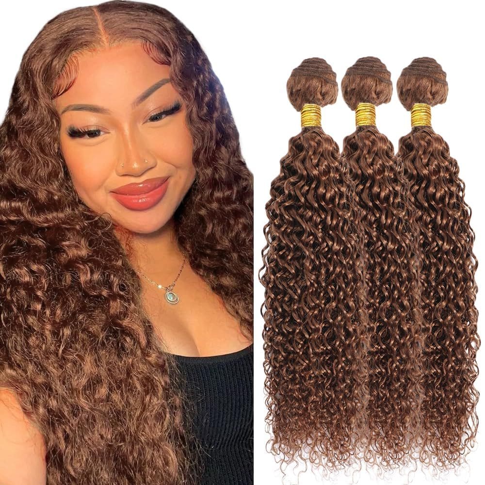 Pacotes de cabelo DiexRlamx Kinky Curly Color 30 Brown 300g