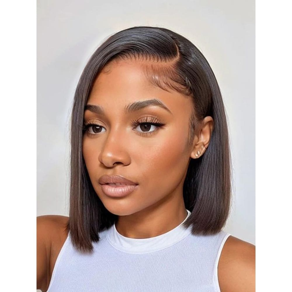 Peruca Ashart Bob Straight 30cm Cabelo humano 180% de densidade