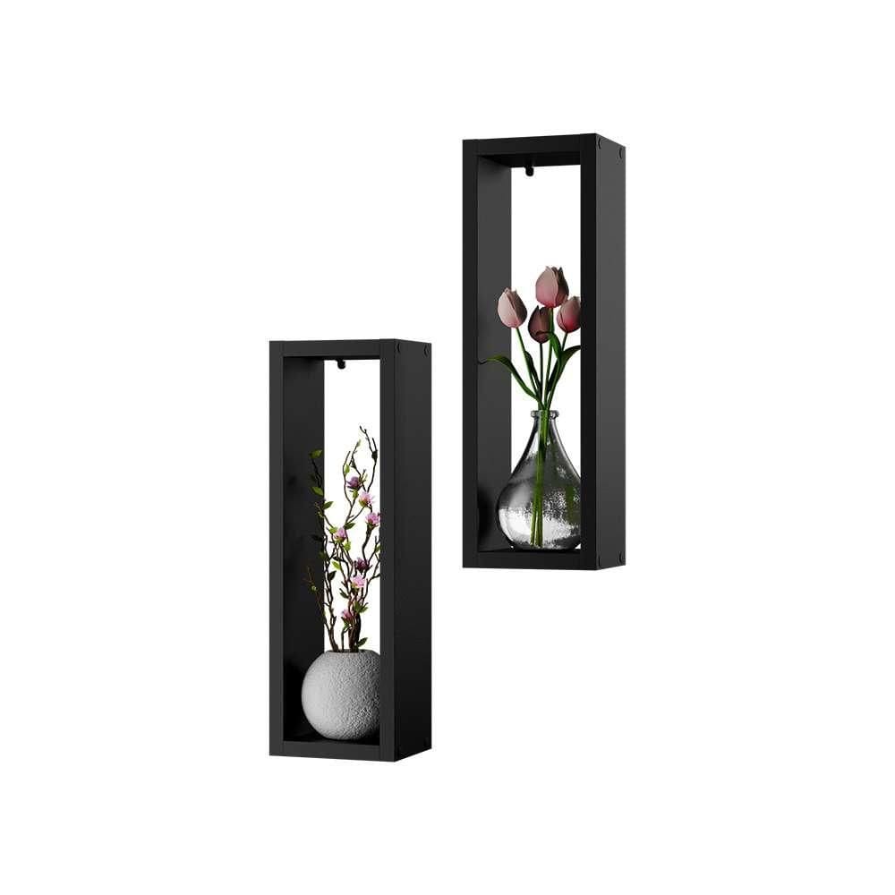 Kit Nicho Decorativo Stella Preto para Sala Hall 40 x 10cm