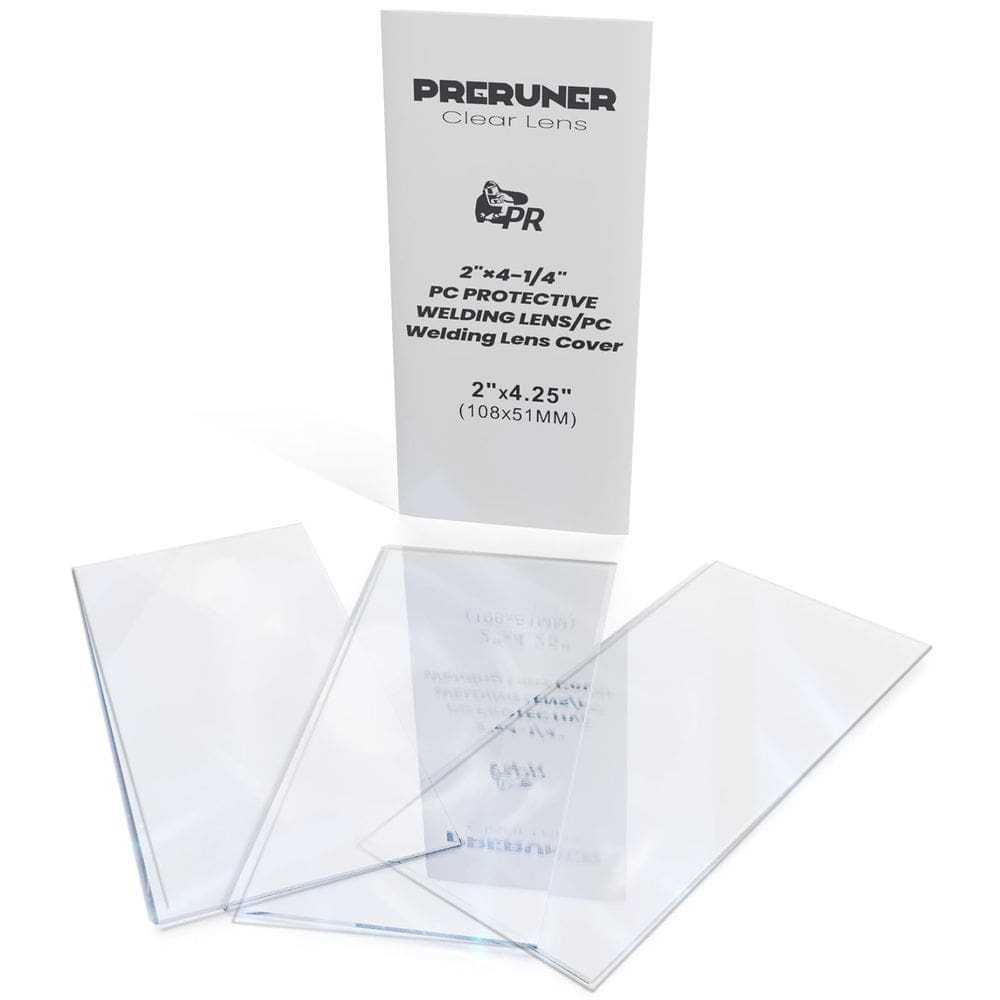 Lentes de soldagem Perruner, pacote de 100, 5,08 x 10,79 cm, policarbonato transparente