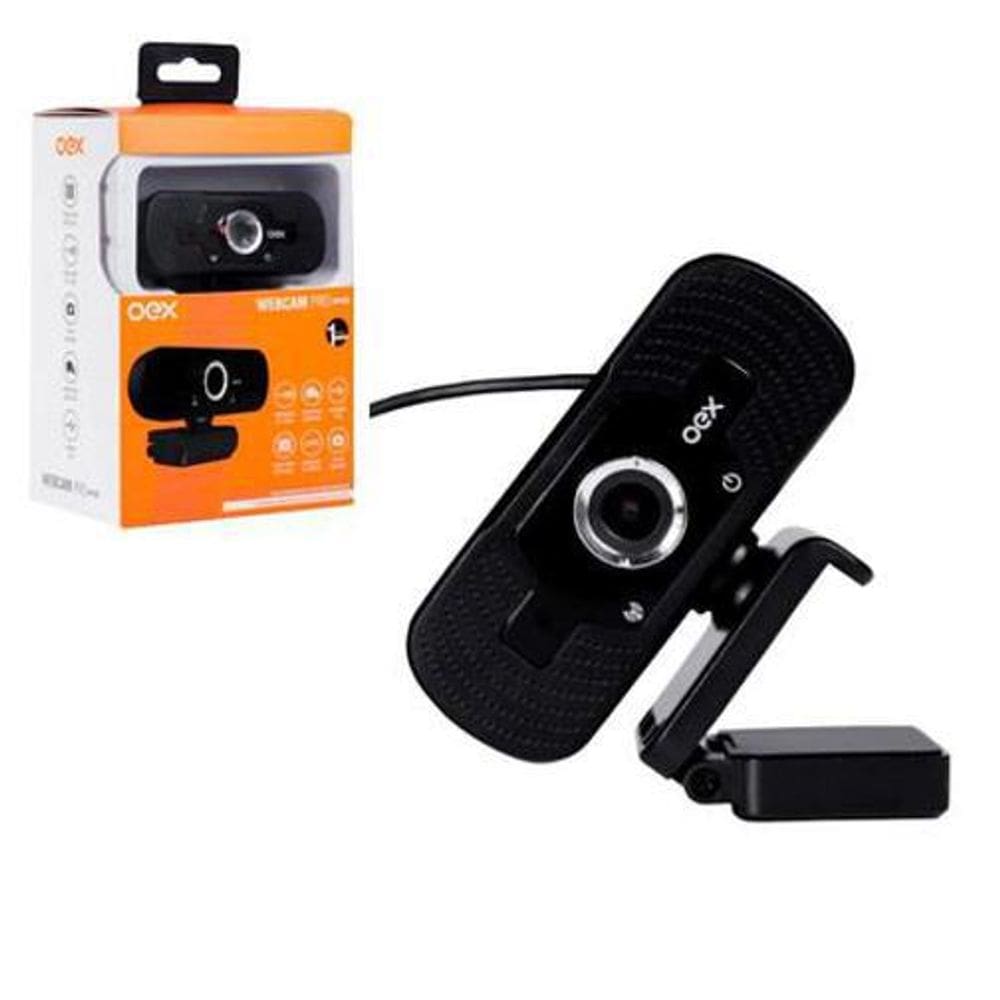 Webcam Pro Full HD Video Live Mic USB W100 1080p 30fps