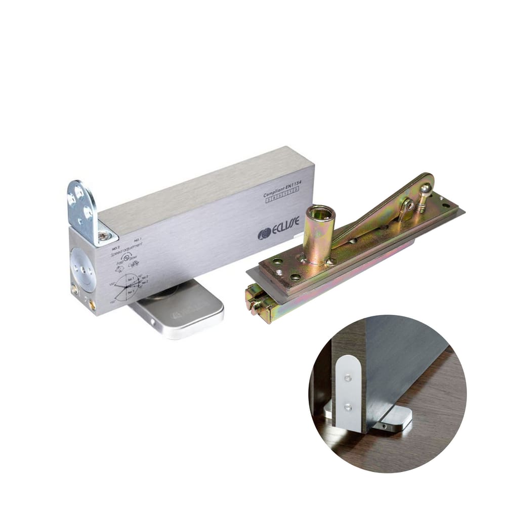 Pivo Com Mola Para Porta de Madeira Self Motion 100 Kg - Kit Completo