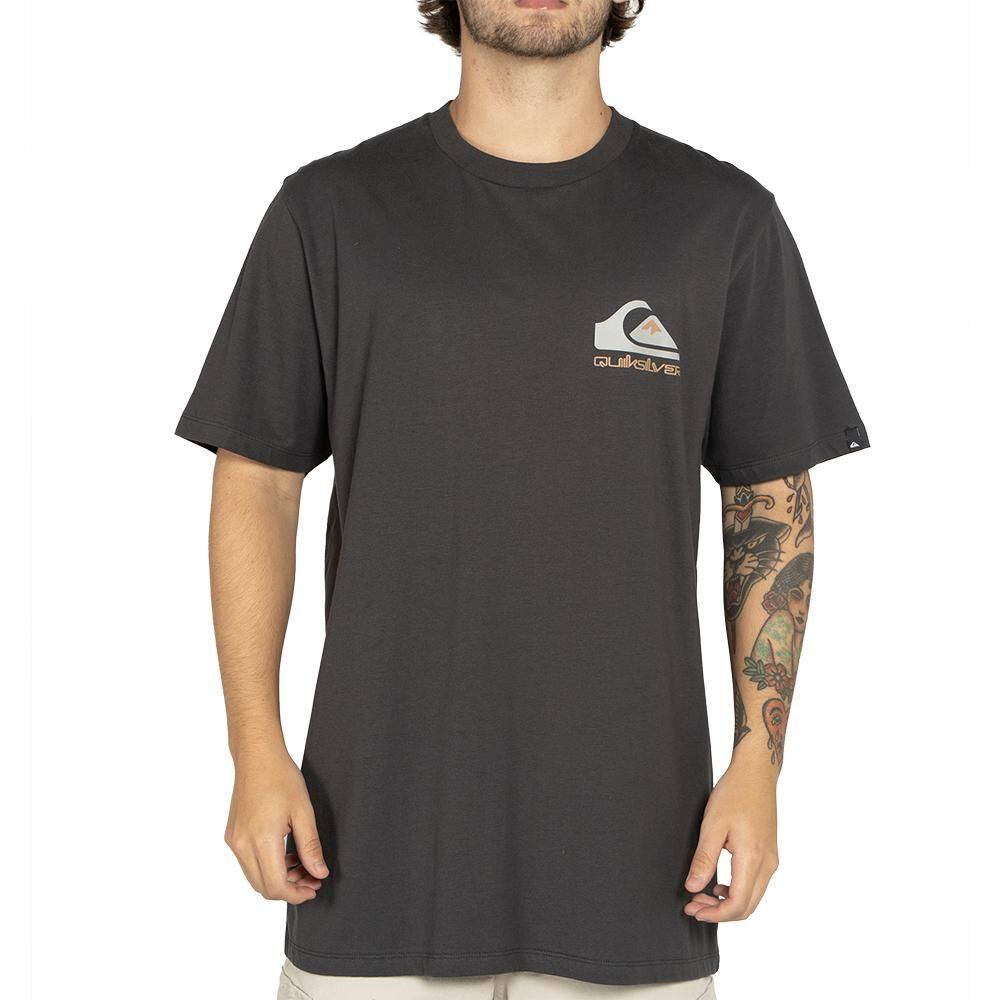 Camiseta Quiksilver Omni Logo WT25 Masculina Cinza Escuro