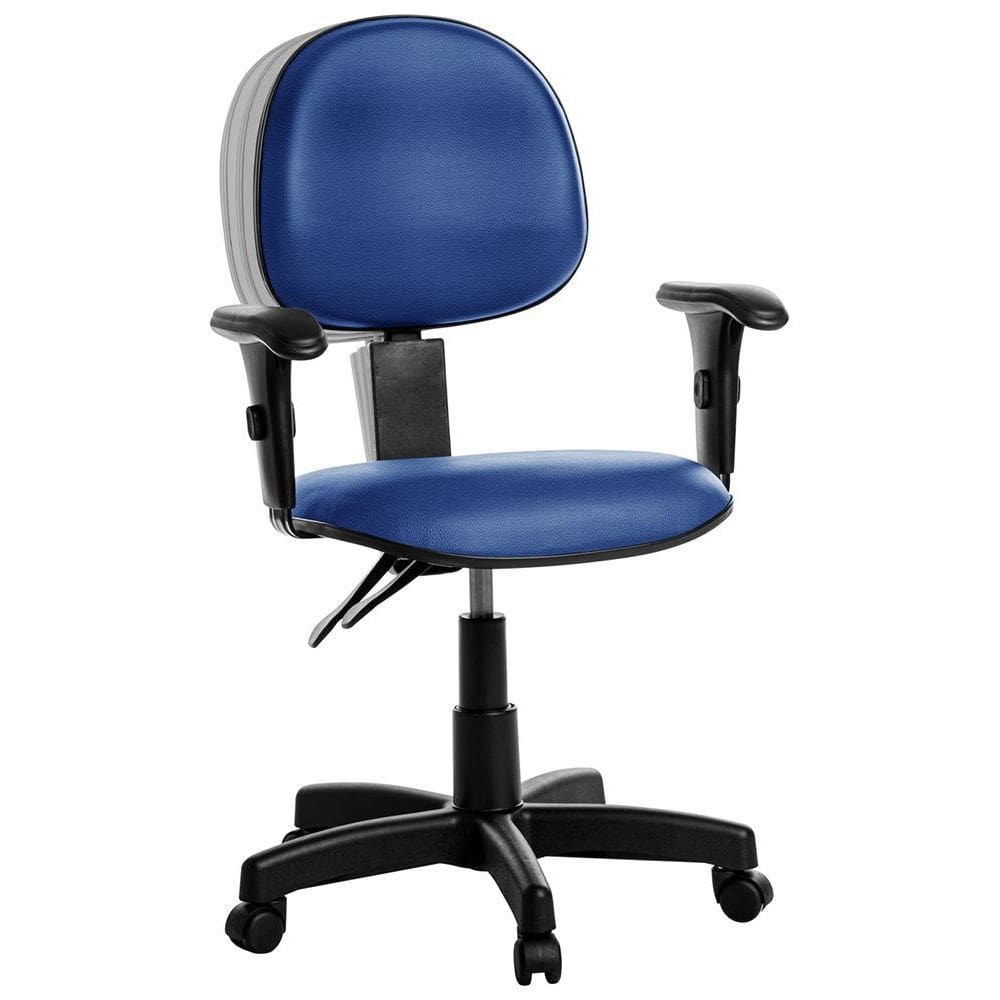 Cadeira Ergonômica Executiva Com Braço Em Rv Azul