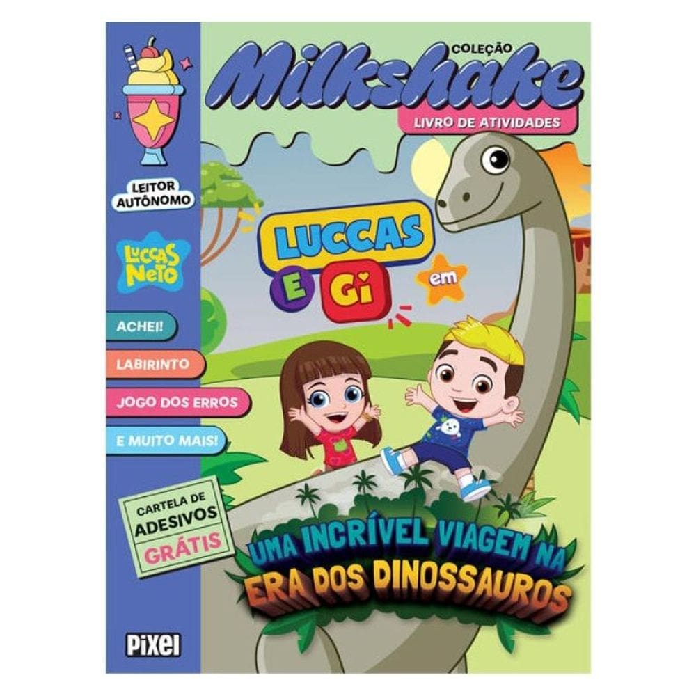 Milkshake Luccas E Gi Em Uma Incrível Viagem Pela Era Dos Dinossauros