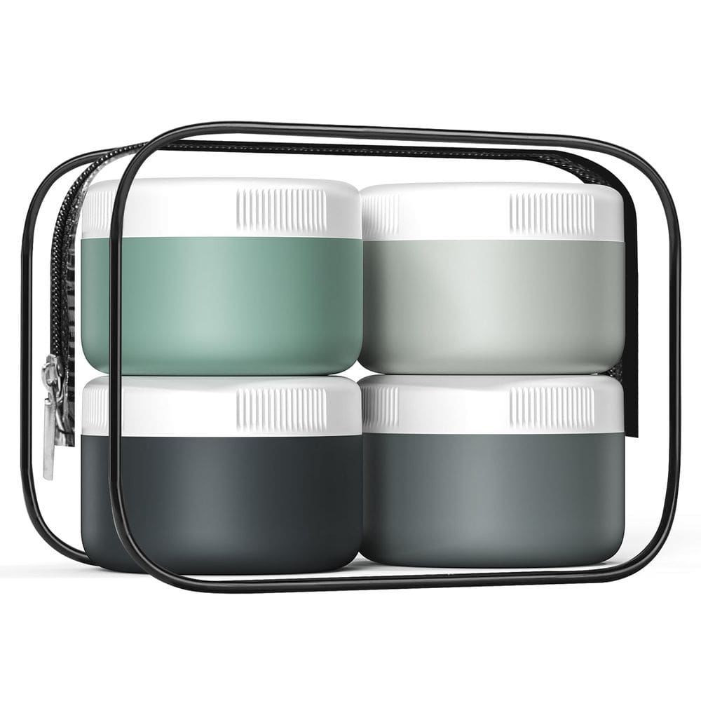 Recipientes de viagem Kuangre Frascos de creme de silicone de 90 ml (pacote com 4)