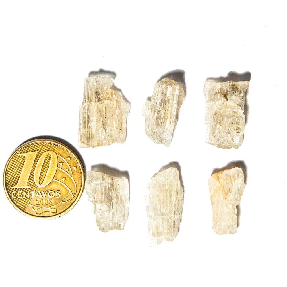 05 Escapolita Branca Marialita Pedra Natural 4 a 6ct