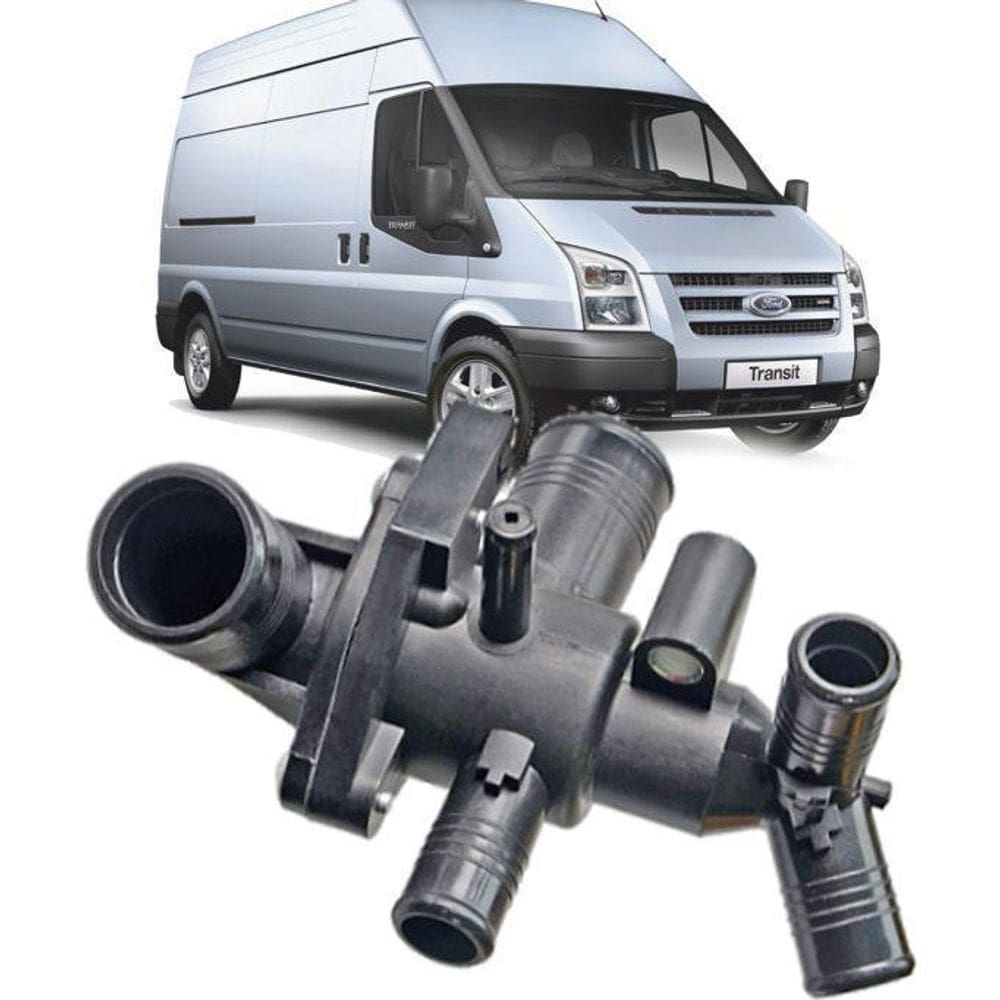 Carcaça Válvula Termostática Ford Transit 2.4 Diesel