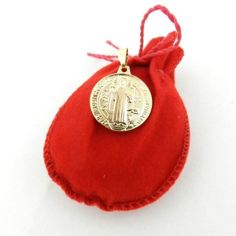 Pingente São Bento 20Mm Folheado Ouro Pi190