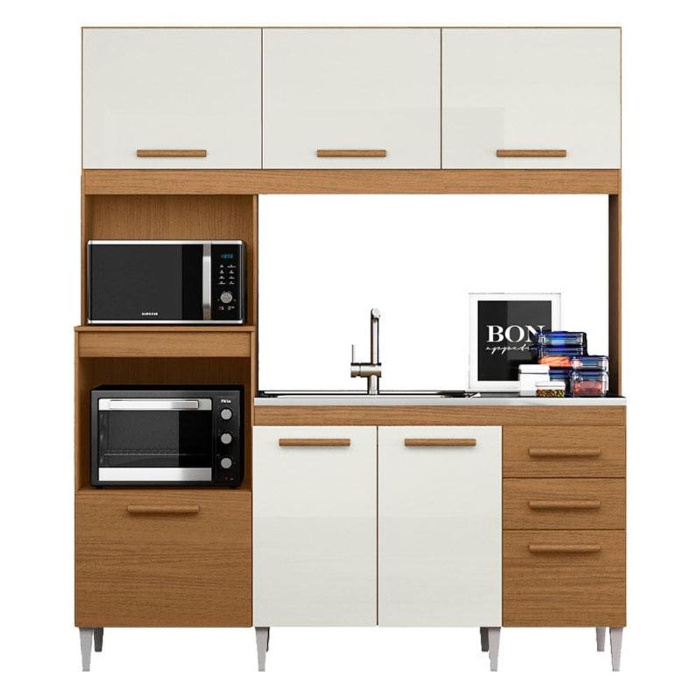 Kit Cozinha Camila 2001590 Atacama Off White - Aramóveis