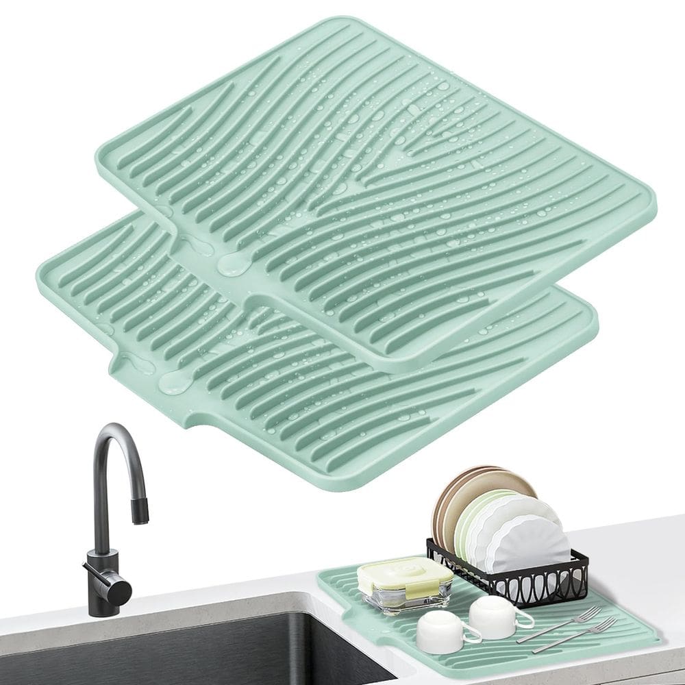 Tapete de secagem de pratos TIKNIK Stone com drenagem embutida e resistente ao calor