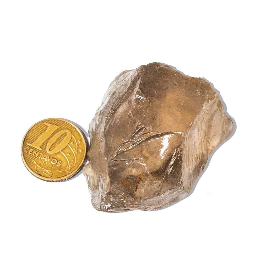 01 Bloquinho Quartzo Fumê Murion 50 a 100g Média 5cm Tipo B