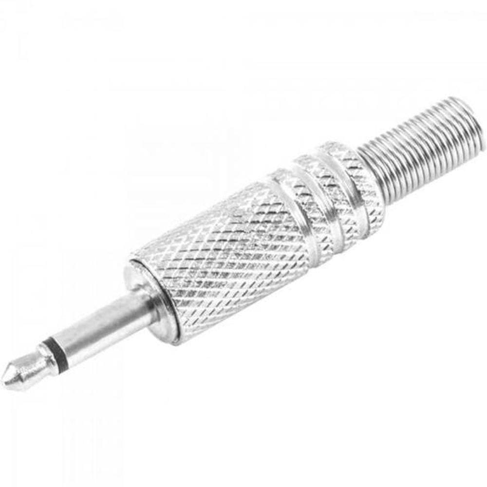 Plug P2 Mono Níquel Com Mola Pgpd0005 Prata Storm - Pct - 50