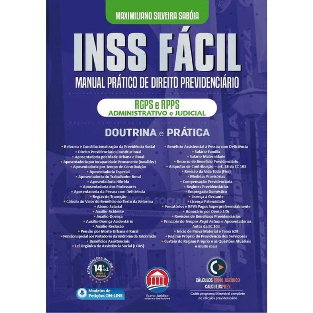 Inss Fácil - Manual Prático De Direito Previdenciário - 2025