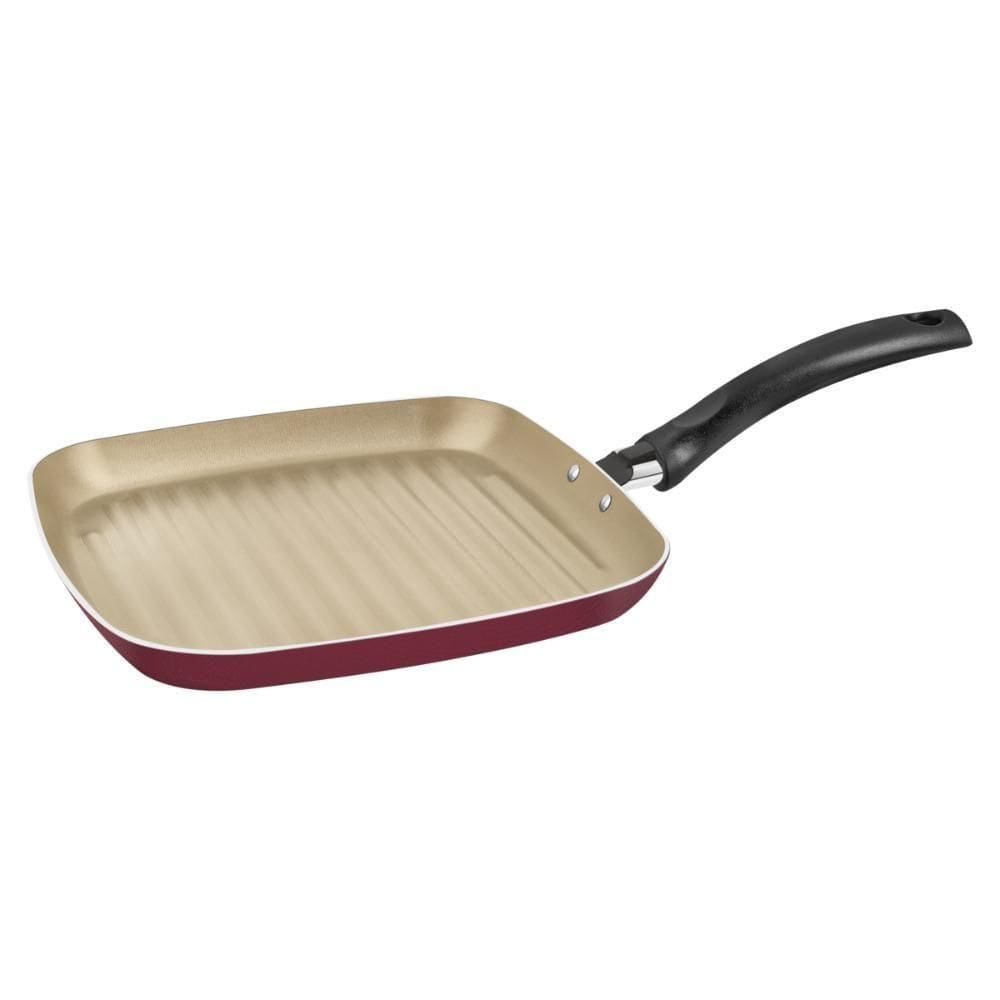 Bistequeira Tramontina Turim Alumínio Com Revestimento Interno Antiaderente Starflon Max E Externo De Silicone Vermelho
