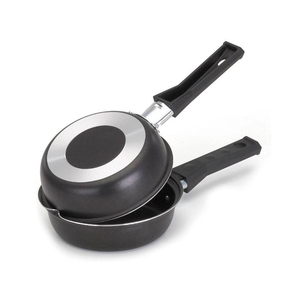 Frigideira Dupla Hamburgueira E Omeleteira Antiaderente 14 Cm Preto