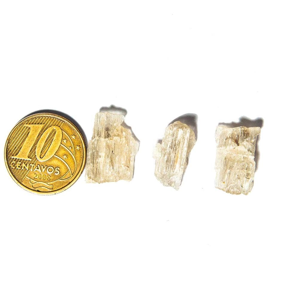 03 Escapolita Branca Marialita Pedra Natural 4 a 6ct