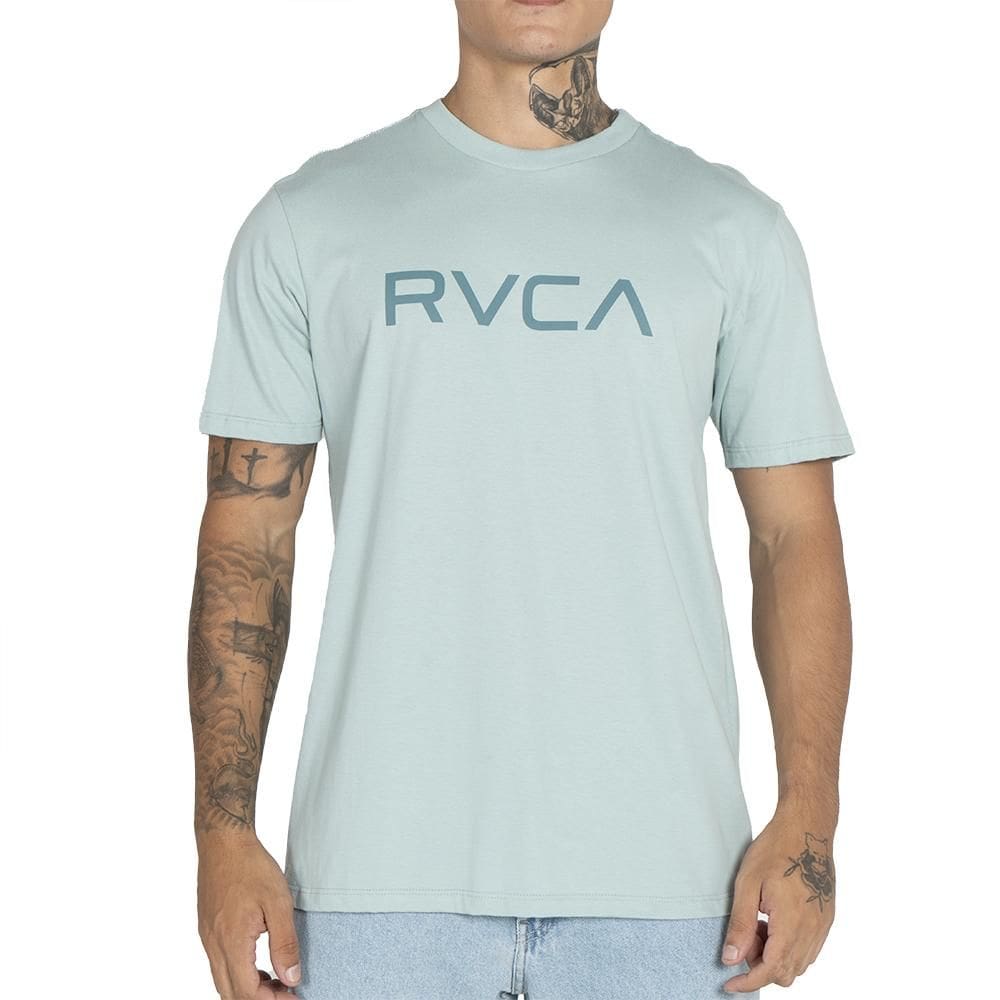 Camiseta RVCA Big RVCA WT25 Masculina Azul Claro