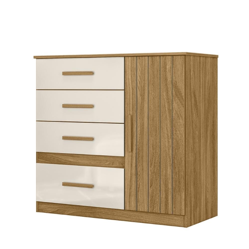 Comoda Venus Quarto com 4 Gavetas e 1 Porta