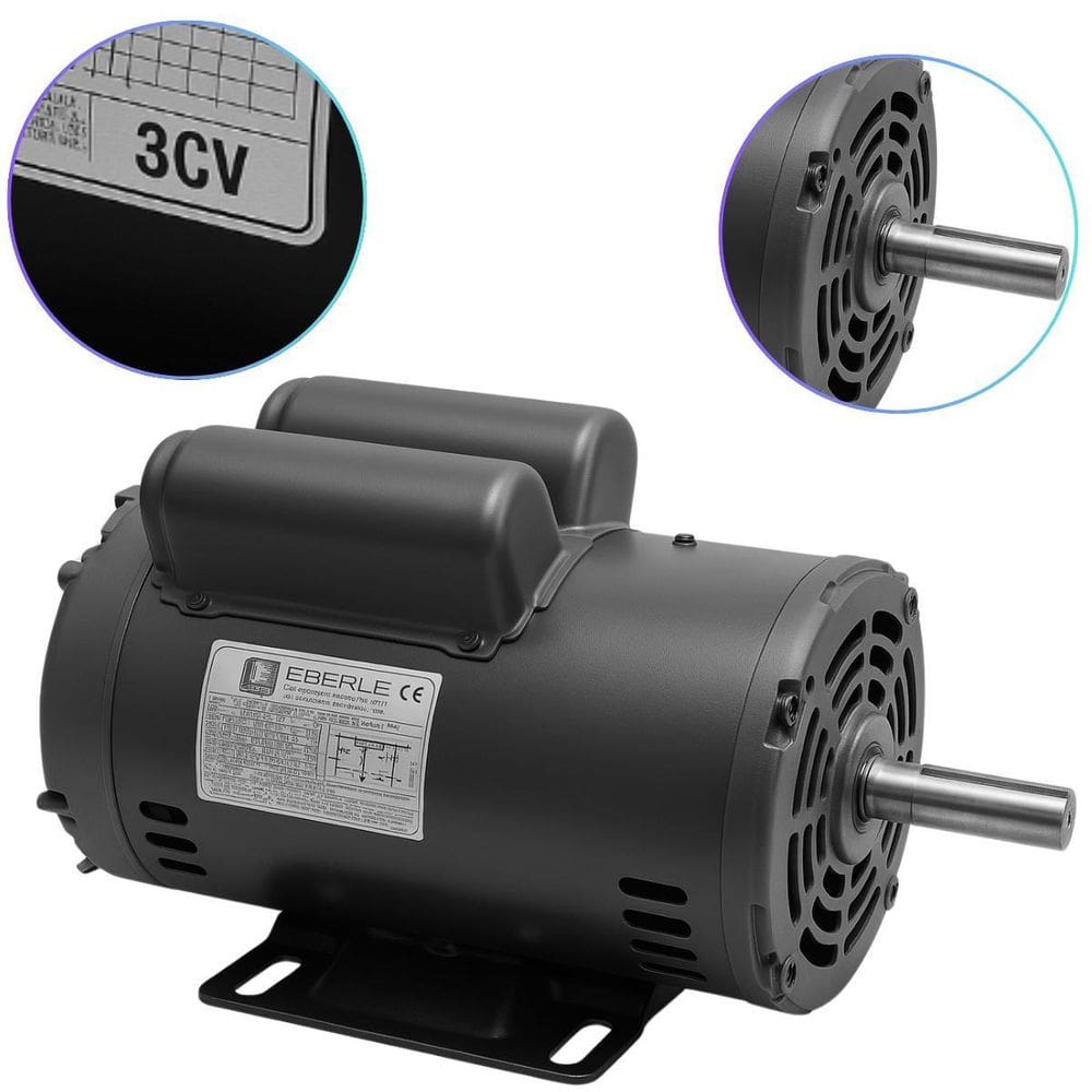 Motor Elétrico Mono 3Cv Alta Rotação Compressor De 15 Pes