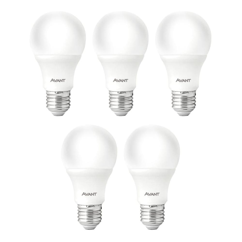 Lâmpada Led Avant 12W 3000k E27 Bivolt 5 Unidades