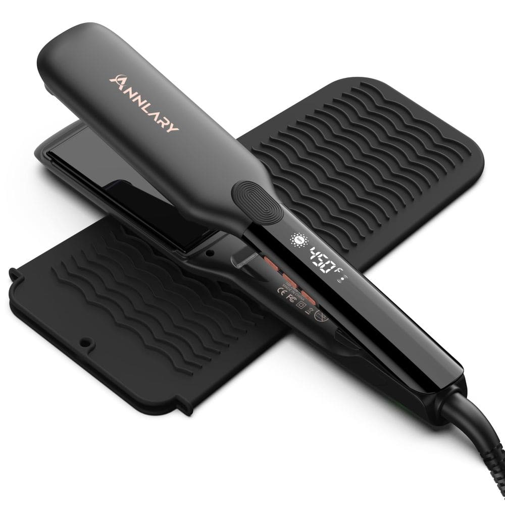 Alisador de cabelo de ferro plano ANNLARY Ceramic Ionic de 1,75 polegadas