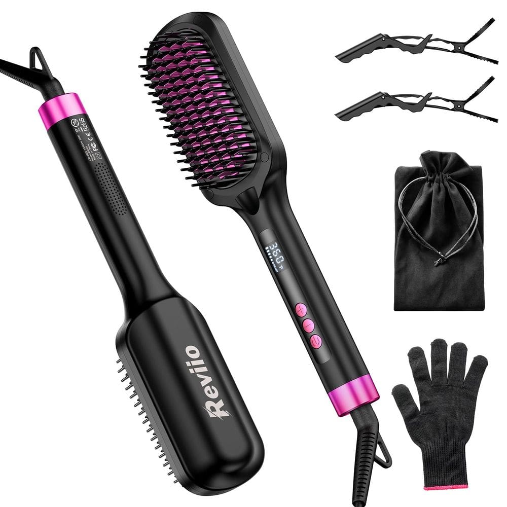Escova de alisamento de cabelo Reviio 30s Fast Heating Ionic