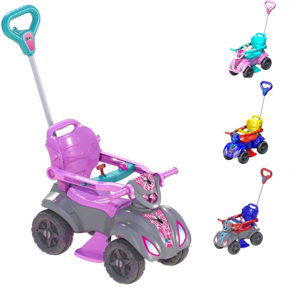 Quadriciclo Triciclo Carrinho Infantil Andador Empurrador Baby Criança