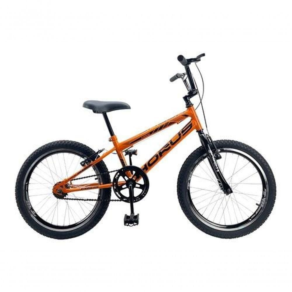 Bicicleta Infantil Aro 20 Bmx + Rodinha Lateral Laranja