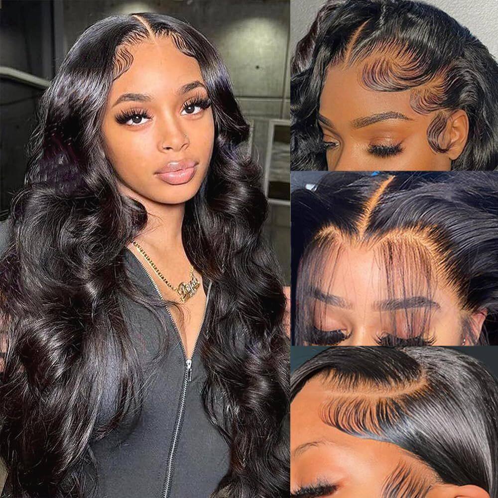 Peruca UANDM 5x5 HD com fecho de renda Body Wave 20", cabelo humano