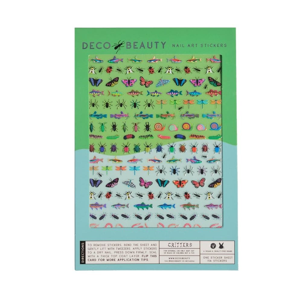 Adesivos de unhas Deco Beauty Critters leves e fáceis de aplicar