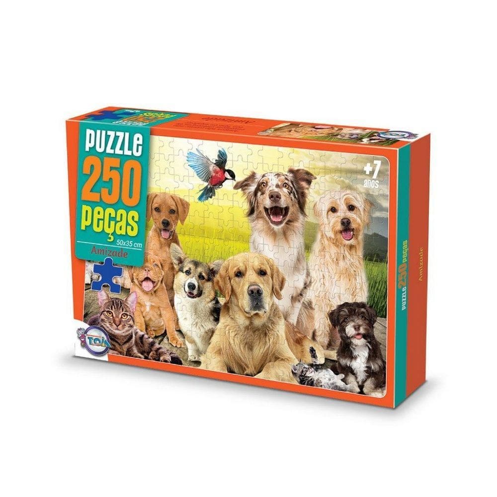 Puzzle Cachorros Fofos 250 Peças Toia