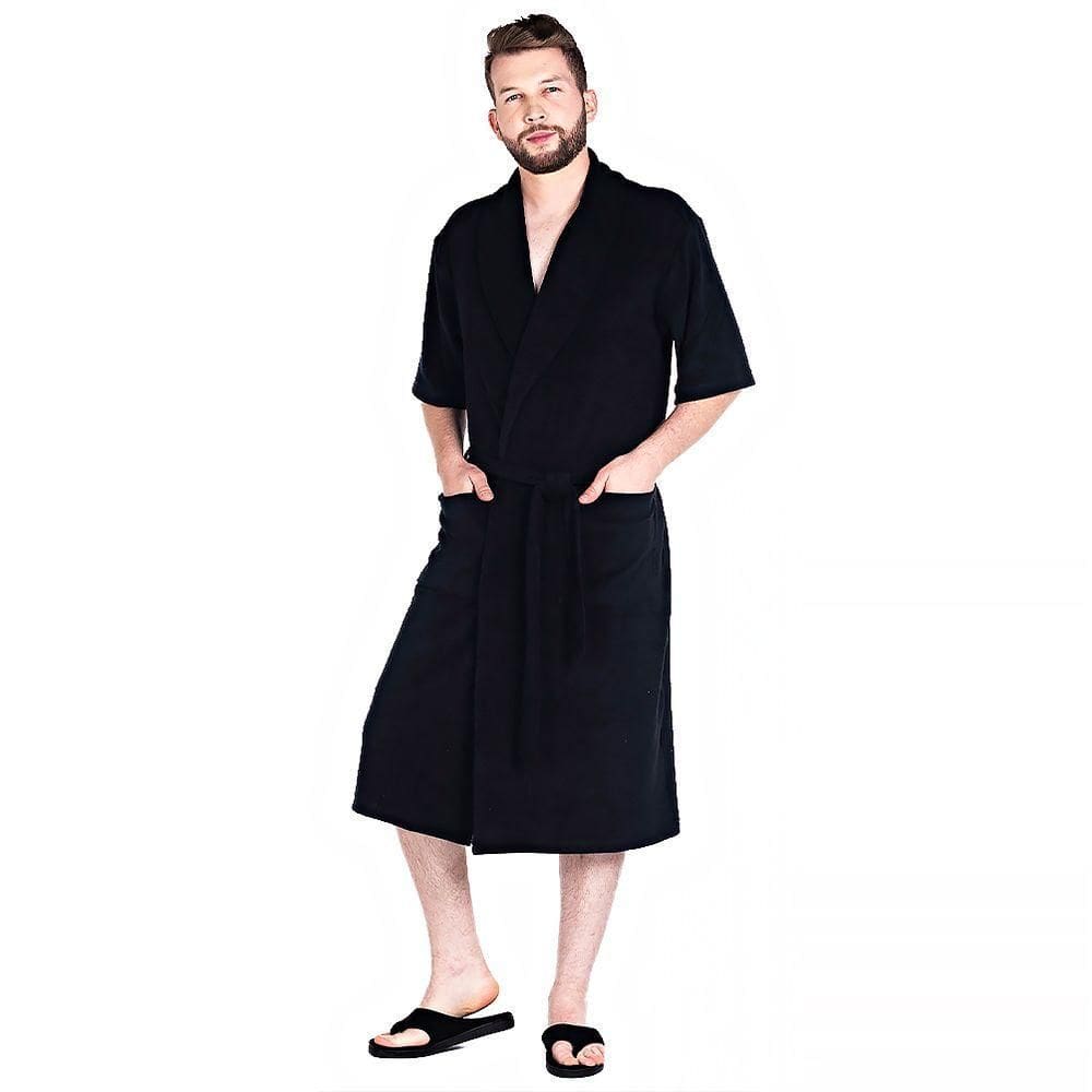 Roupão Masculino Vairelli Atoalhado Henrique Cor Preto 10 Tamanho P